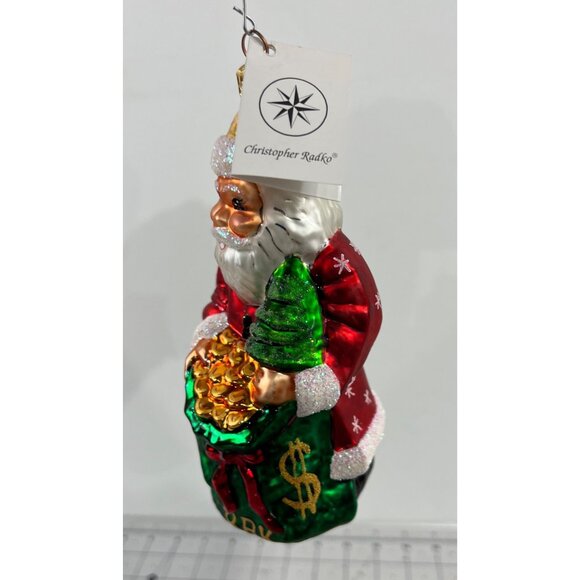 Christopher Radko Santa Christmas Ornament Pot O’ Gold “BRK” Berkshire Hathaway - Picture 2 of 9